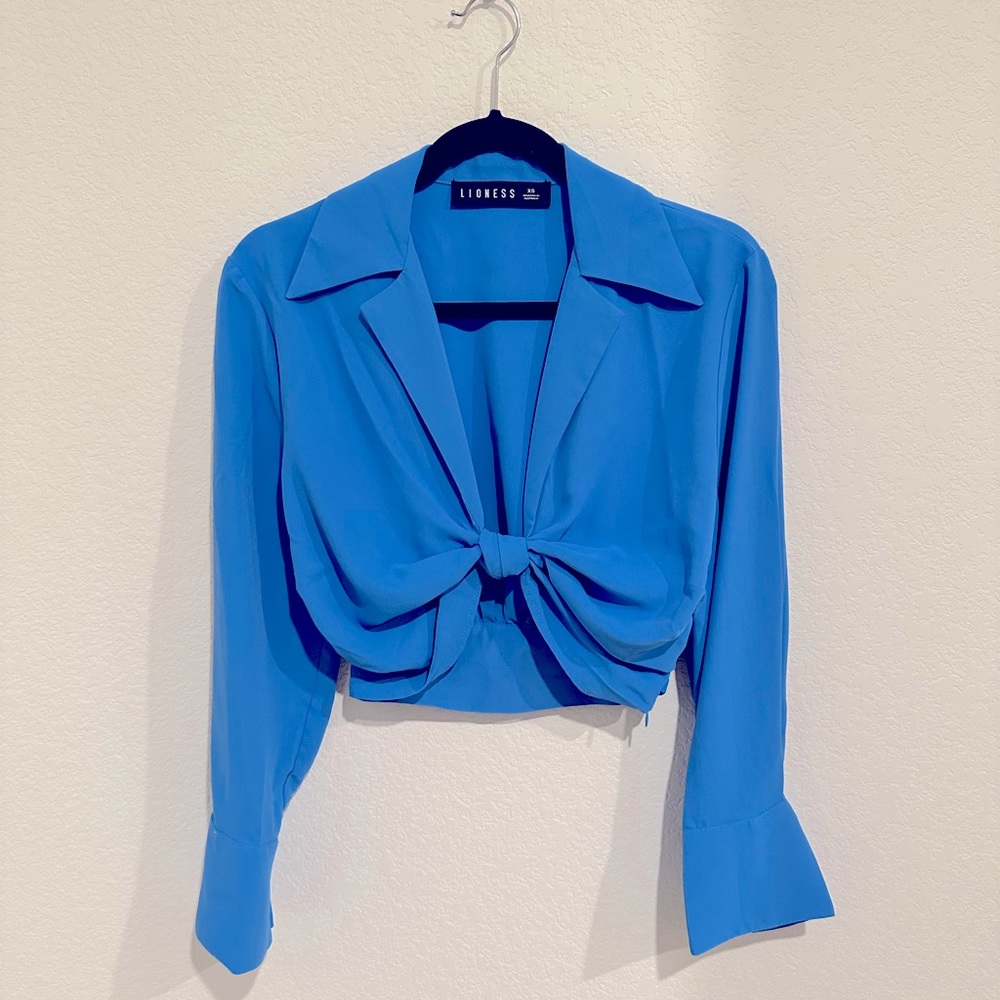 Blue Crop Top